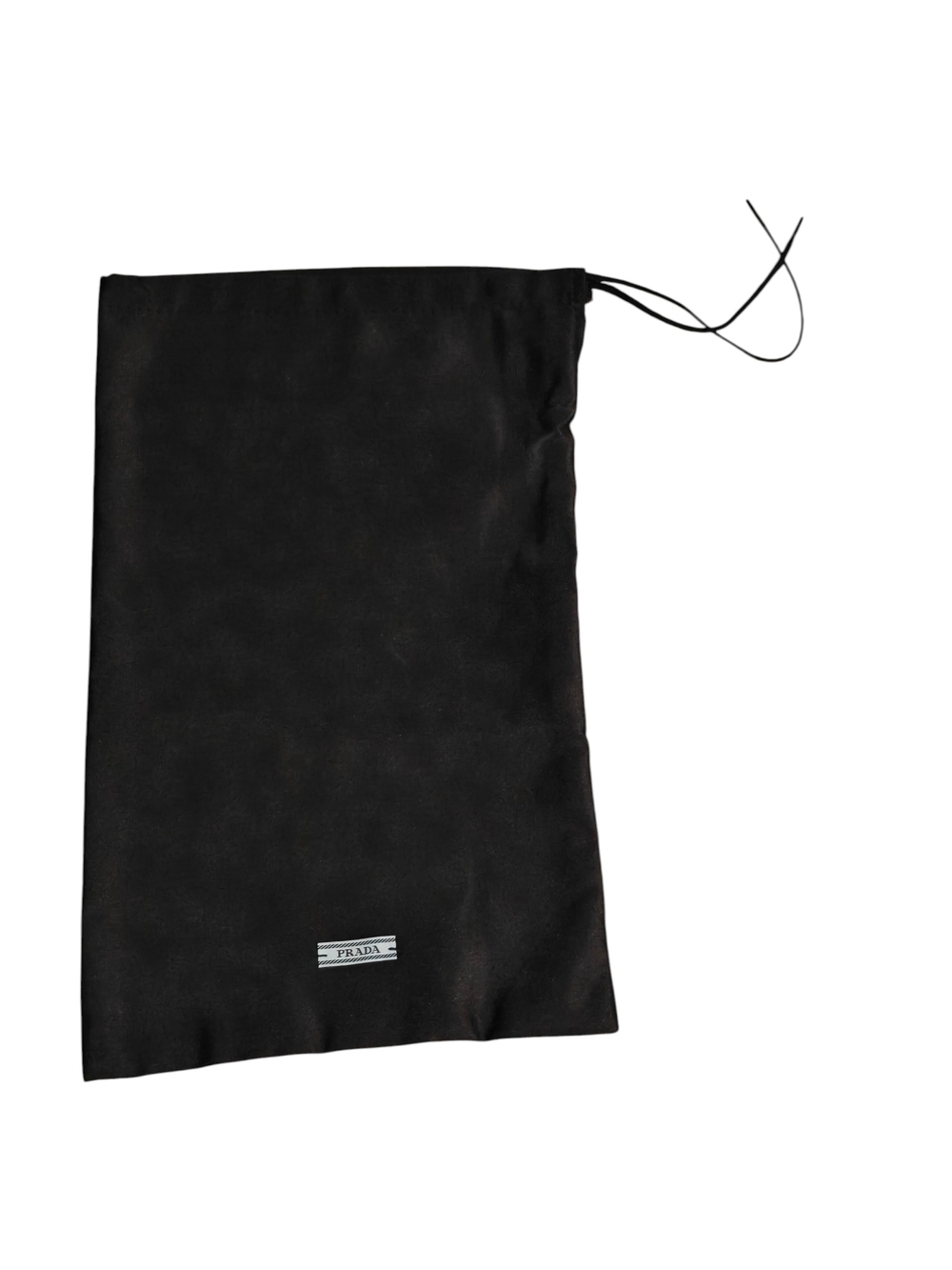 PRADA Authentic Black Logo Drawstring Dust Bag Pouch 13" x 8"